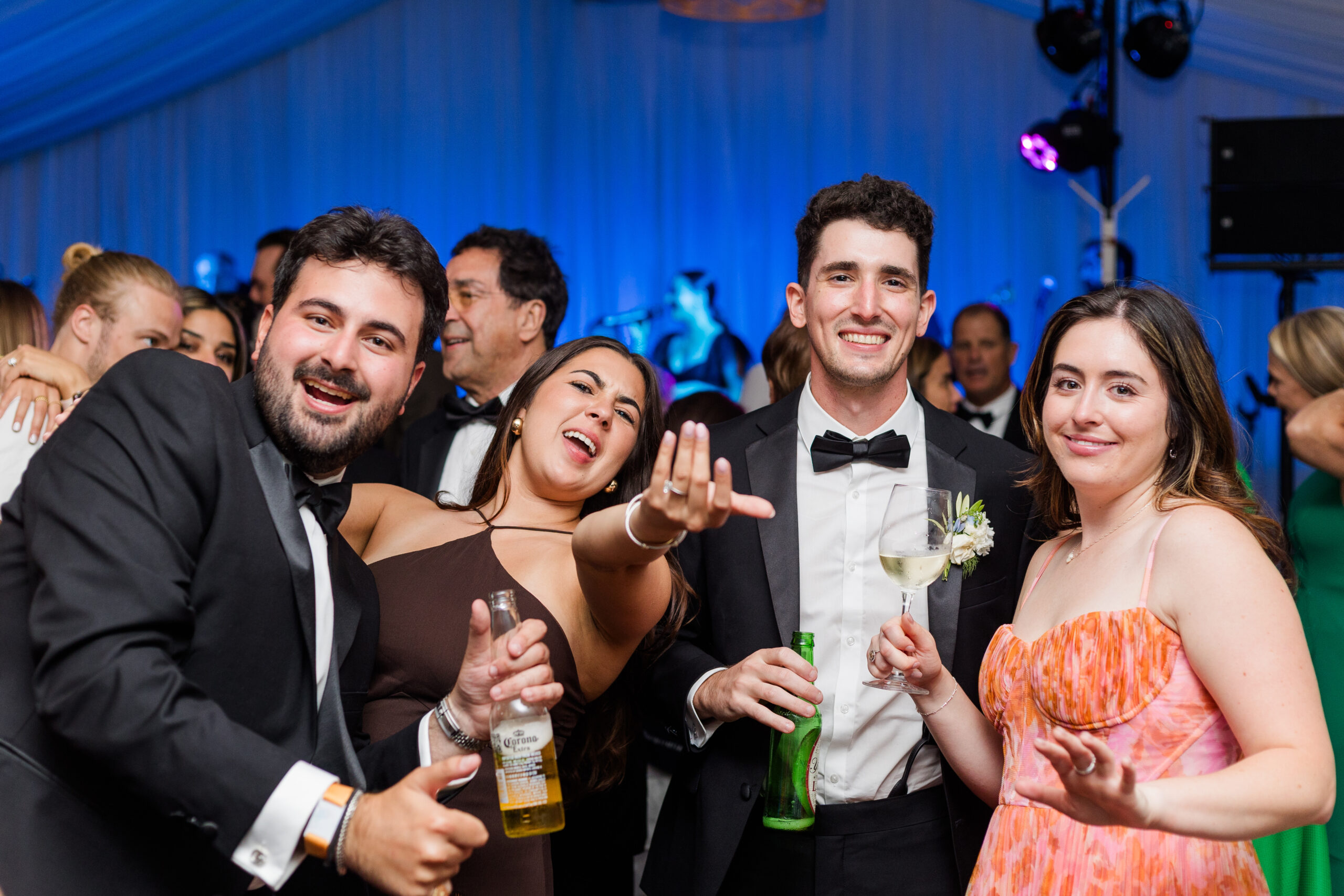 The party at a Lake George wedding in Bolton Landing ny