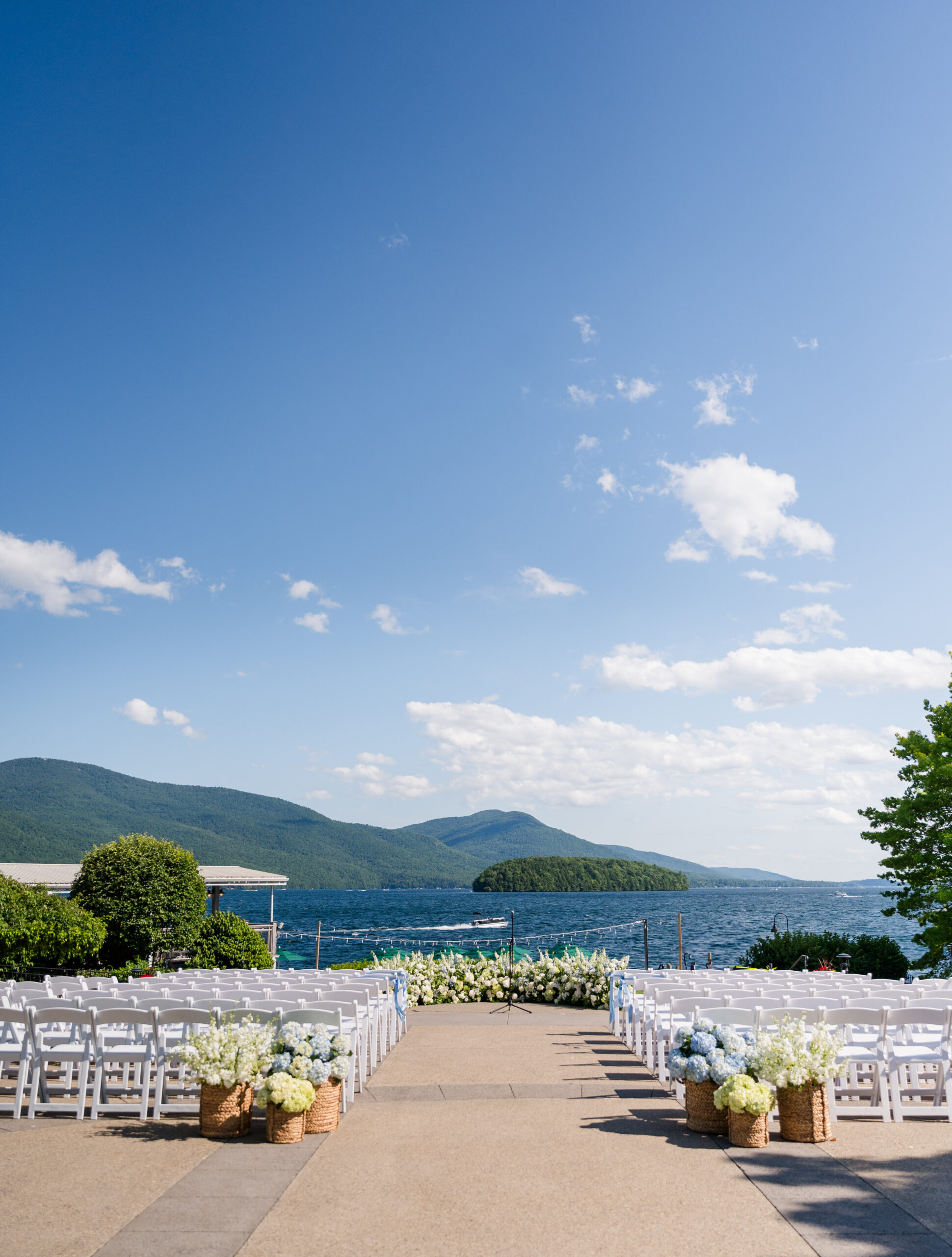 Coastal inspired summer wedding in Bolton Landing NY at the Sagamore Resort on Lake George