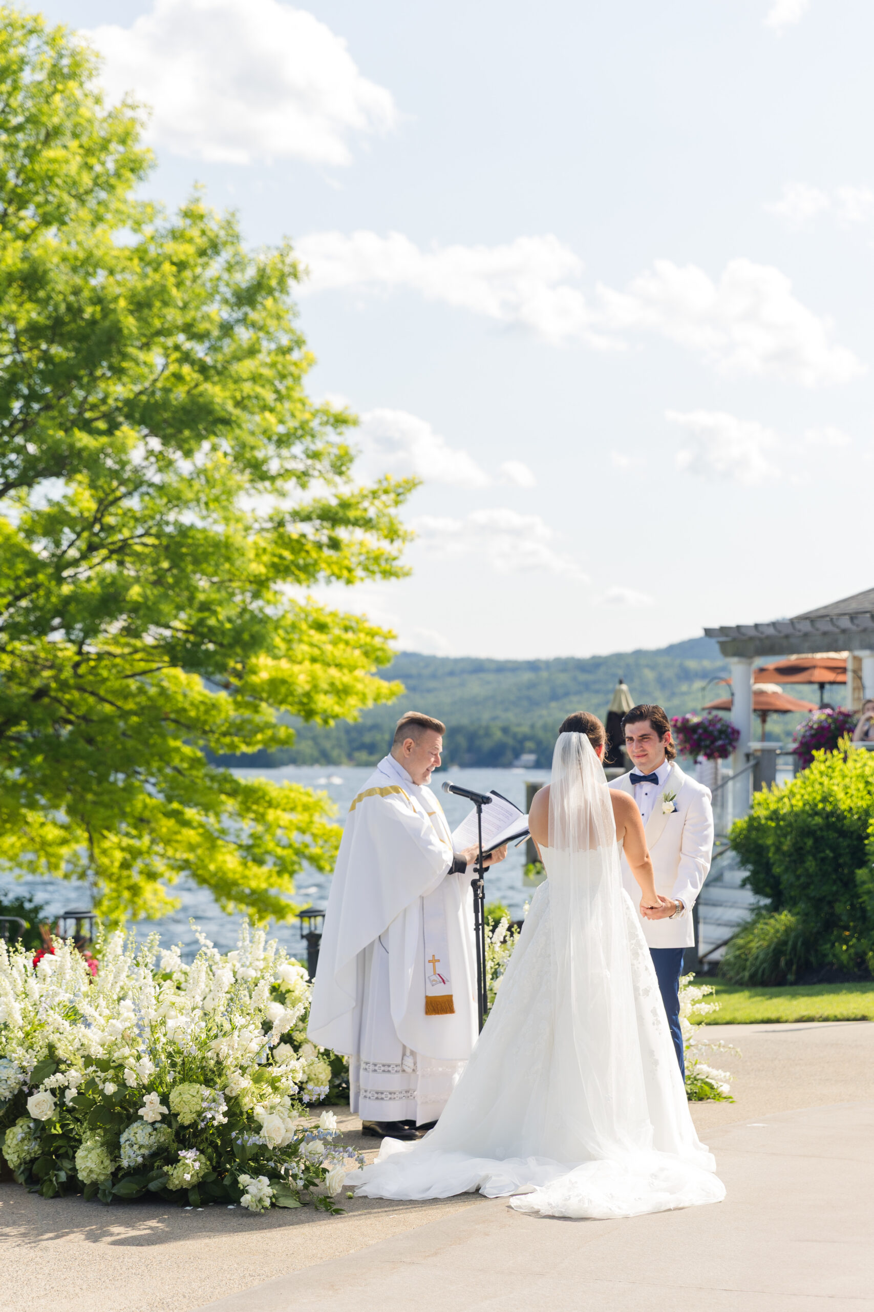 Coastal inspired summer wedding in Bolton Landing NY at the Sagamore Resort on Lake George